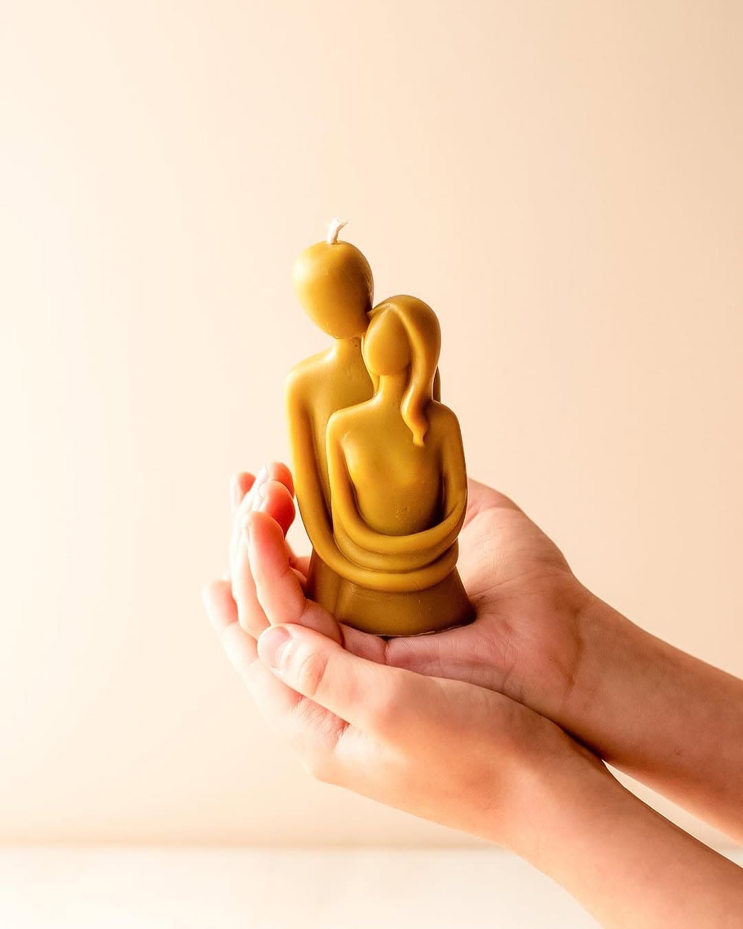 Beeswax couple-figure candles, a wedding gift